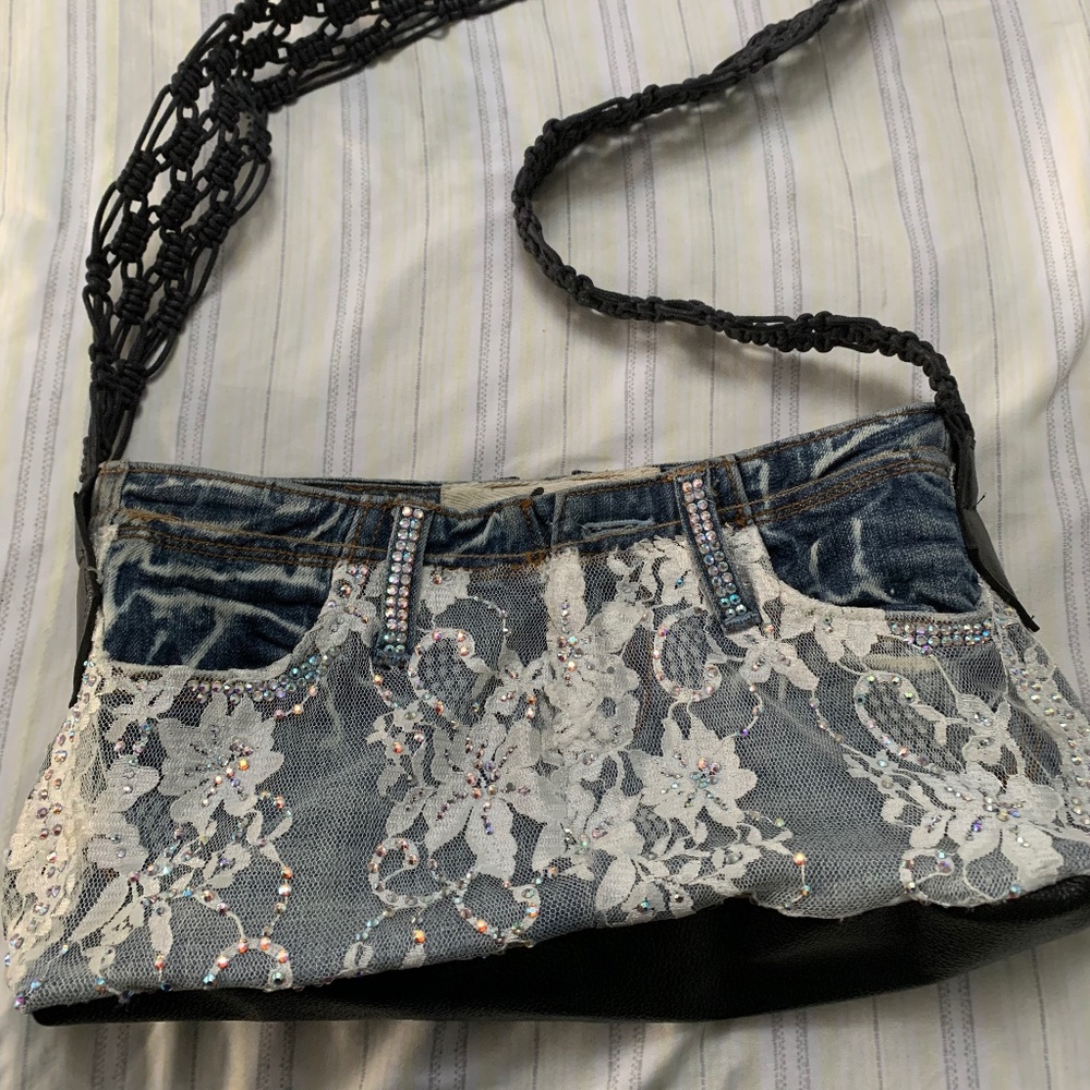 demin crafted crossbody